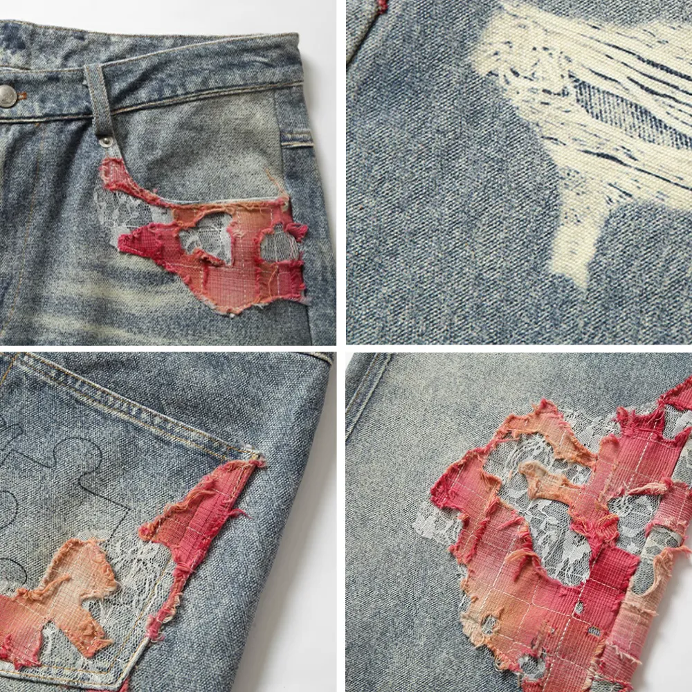 Street Sunset Patchwork Jeans