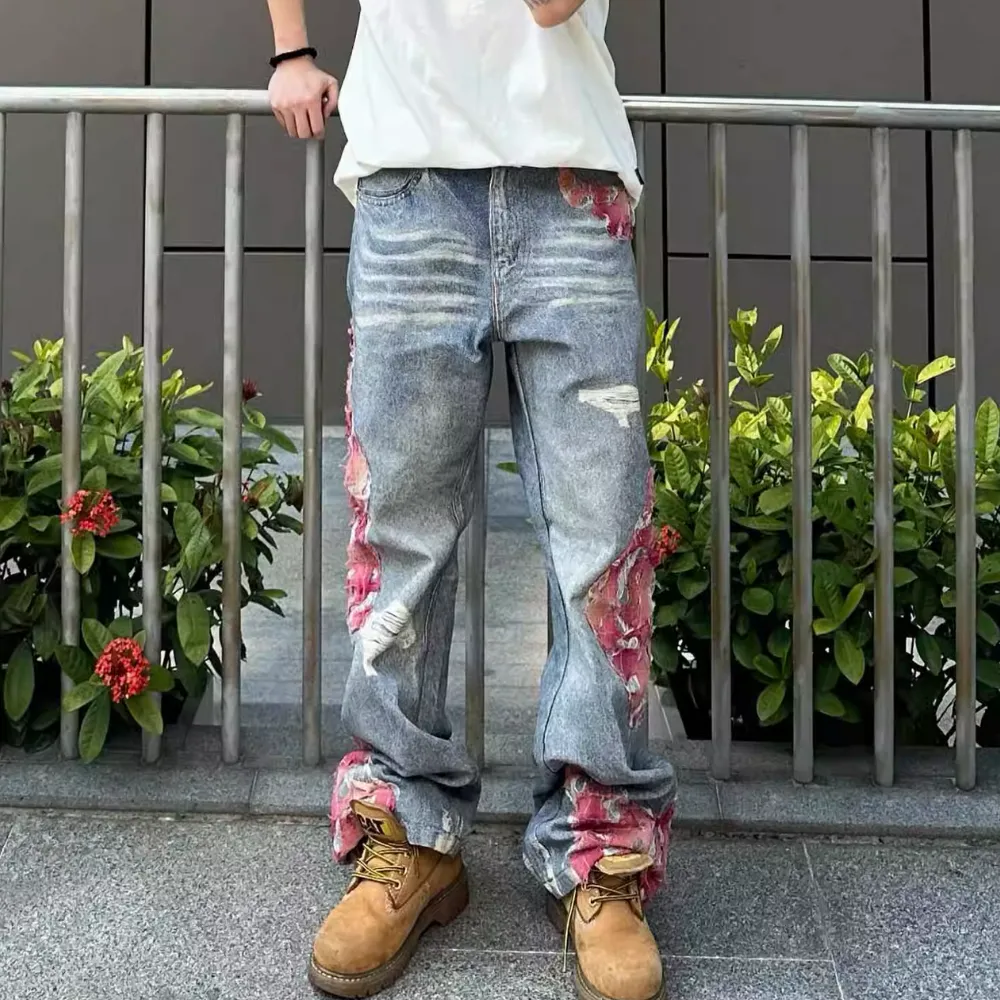 Street Sunset Patchwork Jeans
