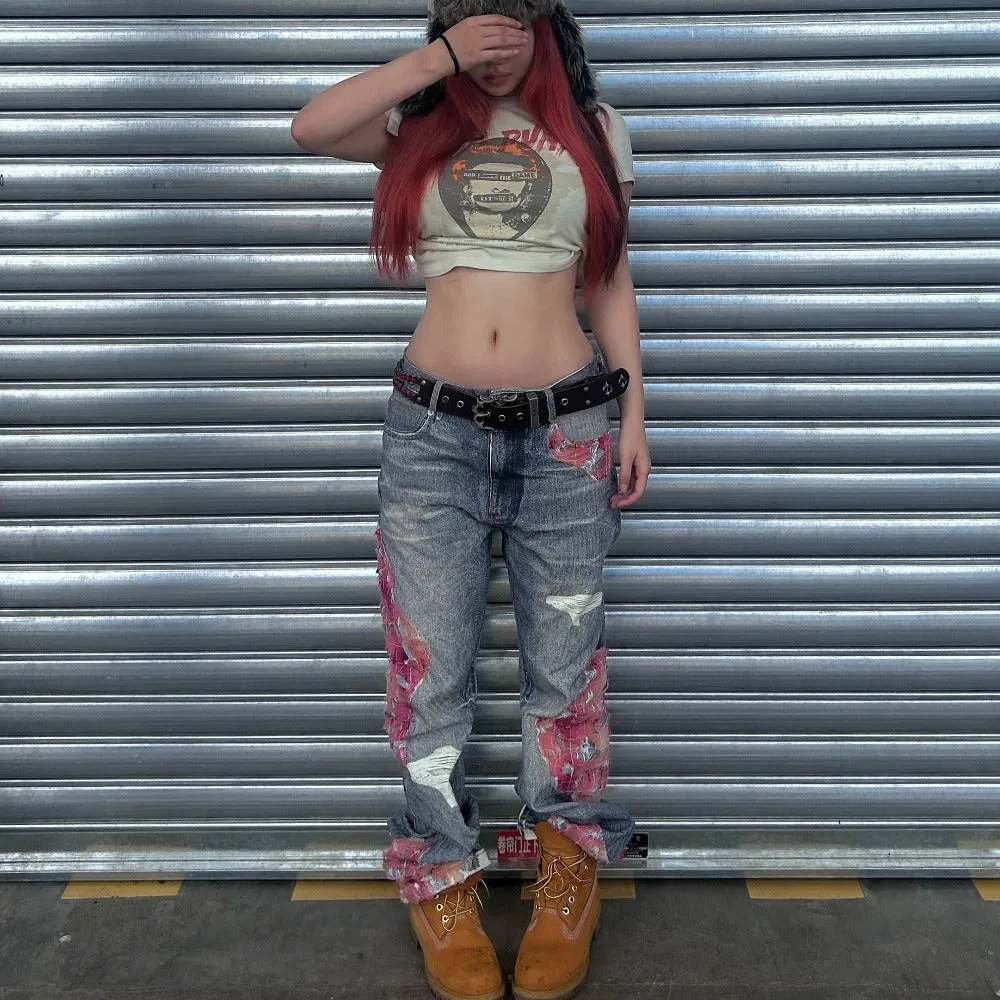 Street Sunset Patchwork Jeans