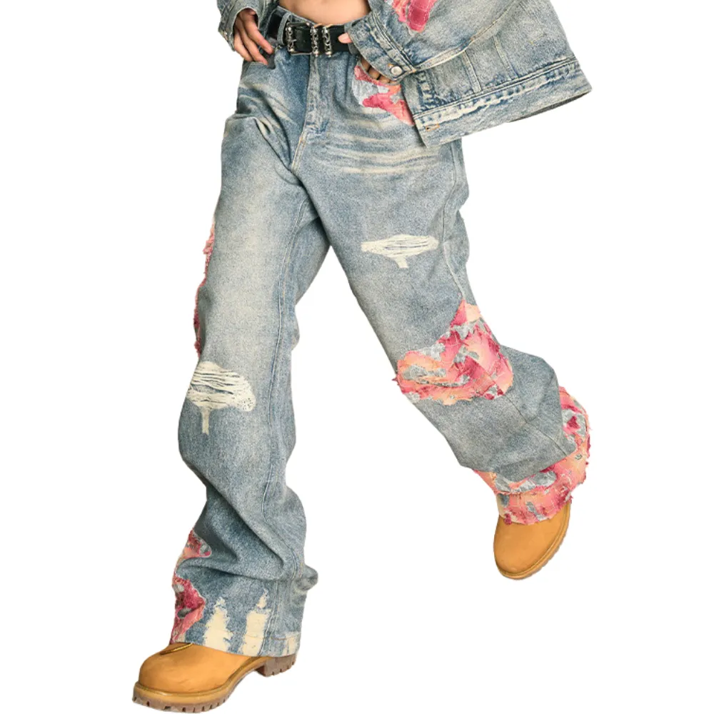 Street Sunset Patchwork Jeans