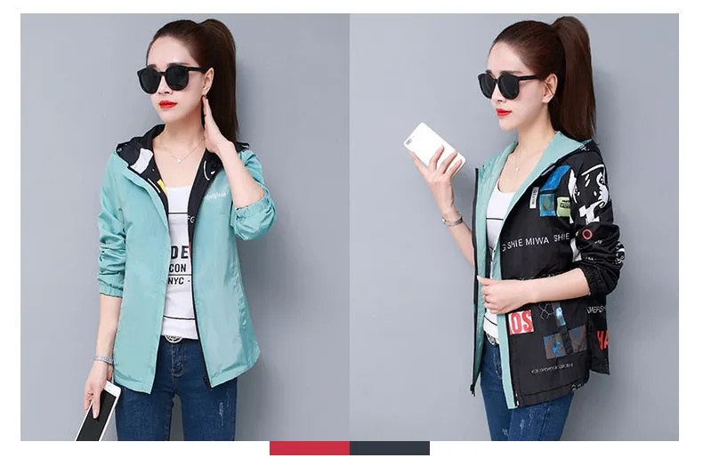 Streetwear Hooded Printed jacket