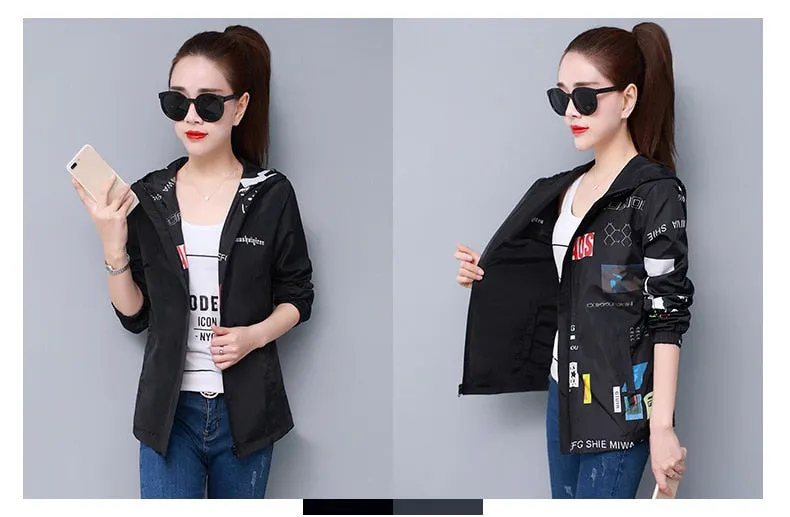 Streetwear Hooded Printed jacket