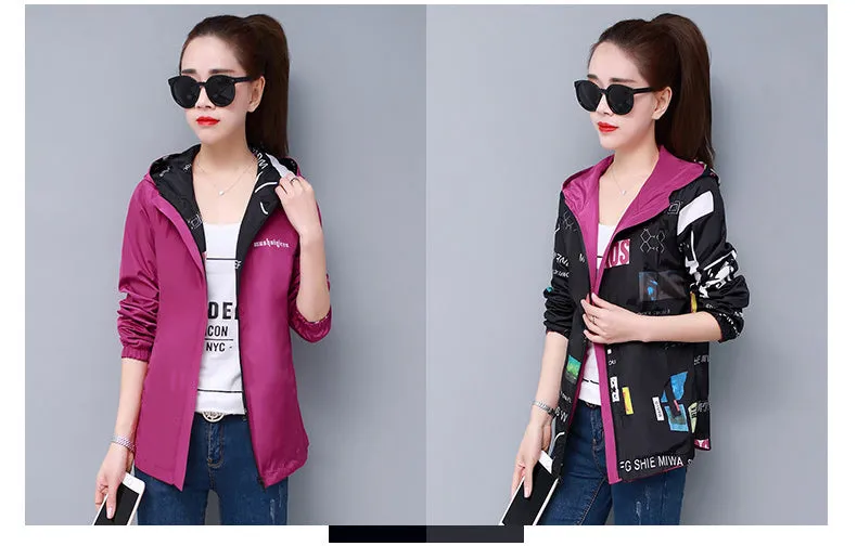 Streetwear Hooded Printed jacket