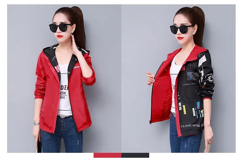 Streetwear Hooded Printed jacket