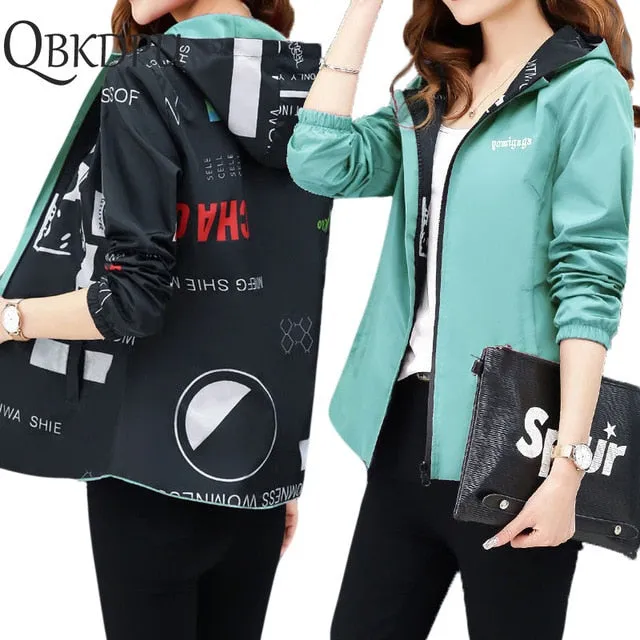 Streetwear Hooded Printed jacket
