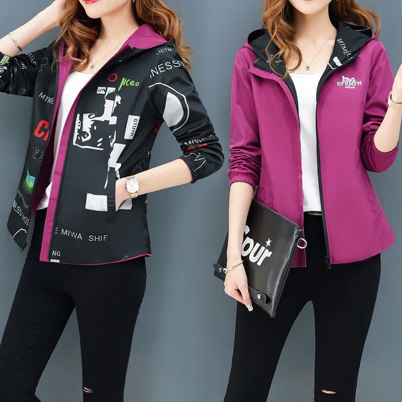 Streetwear Hooded Printed jacket