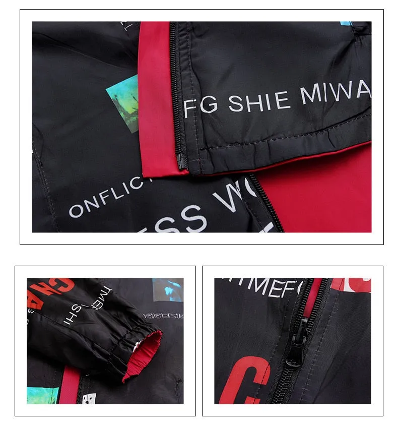 Streetwear Hooded Printed jacket