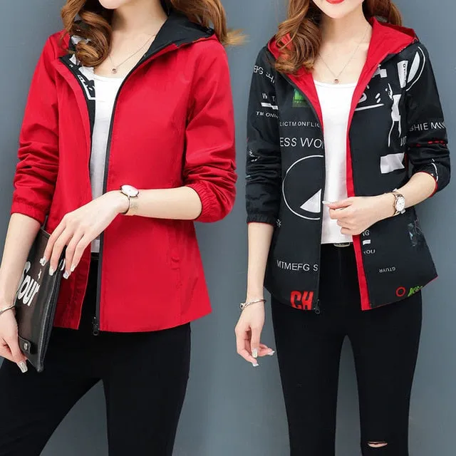 Streetwear Hooded Printed jacket