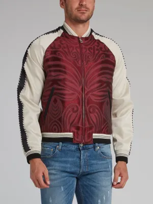 Stripe Trim Raglan Bomber Jacket