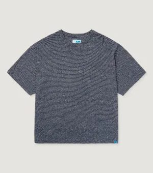 Striped Linen-Cotton T-shirt Navy