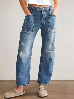 Stylish Distressed Jeans with Pockets for Every Occasion