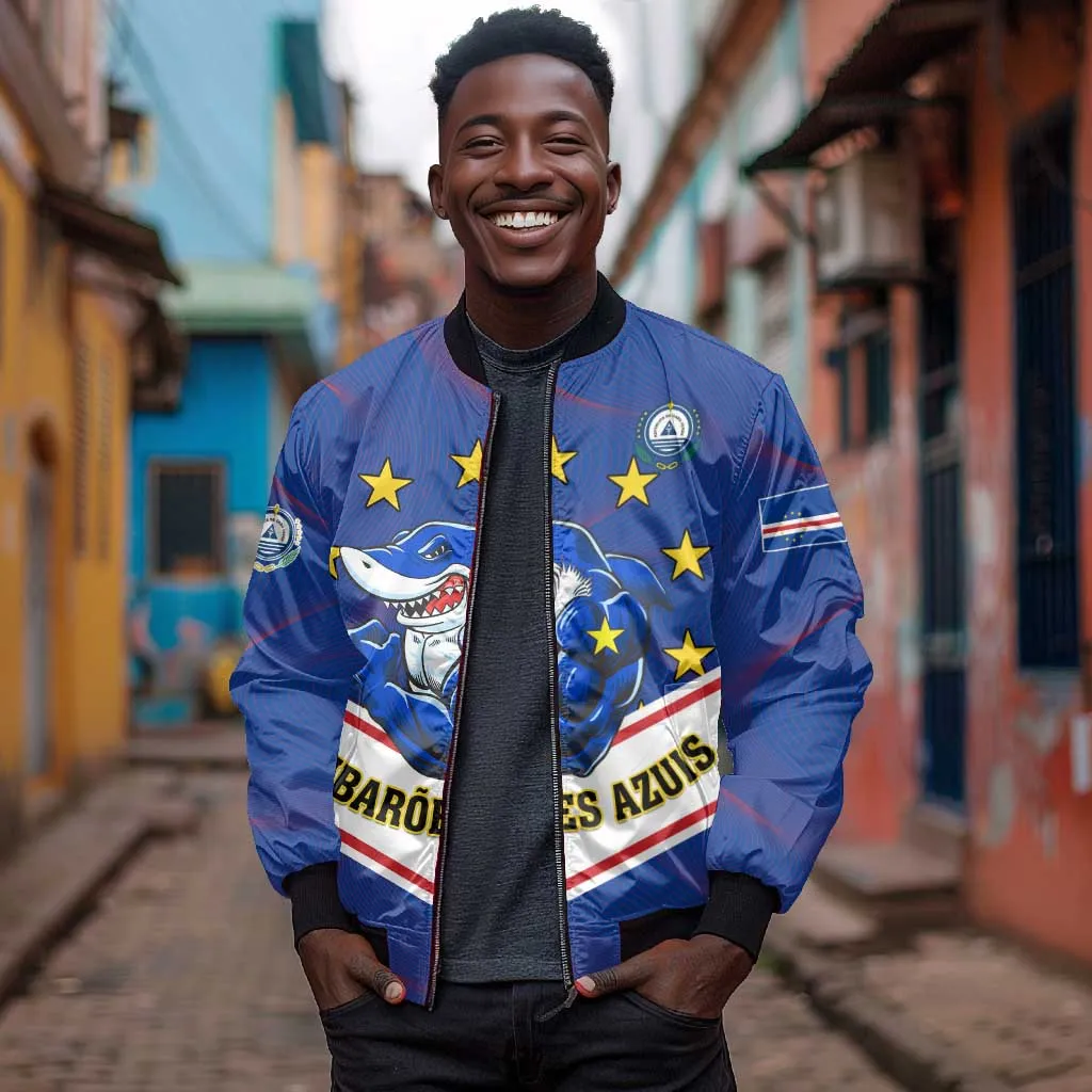Support the Tubaroes Azuis - Cape Verde Football Bomber Jacket LT01