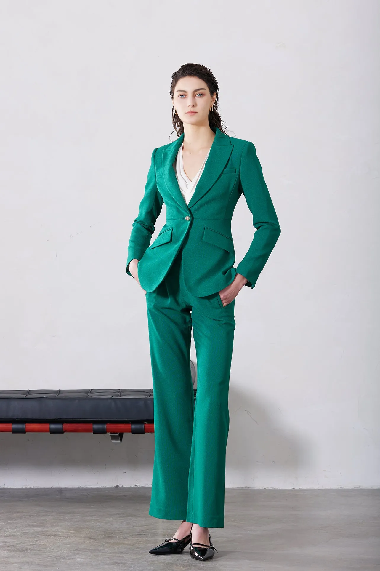 TAILORED JACKET IN DARK GREEN