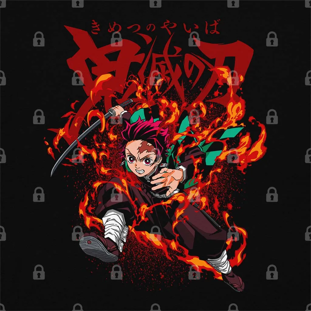 Tanjiro Fire Breathing Oversized T-Shirt