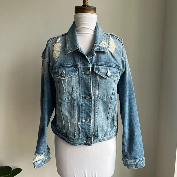 TAYLOR HILL BY JOE’S JEANS DISTRESSED DENIM JACKED SIZE M