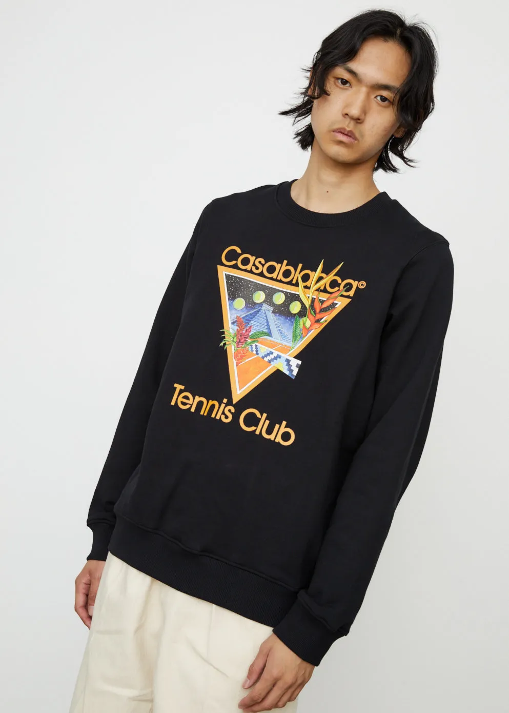 Tennis Club Icon Printed Sweatshirt