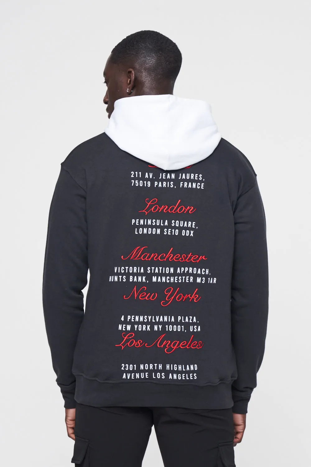 The Couture Club Contrast World Tour Hoodie Black