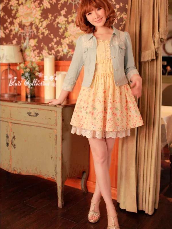 the first spring cropped denim cardigan