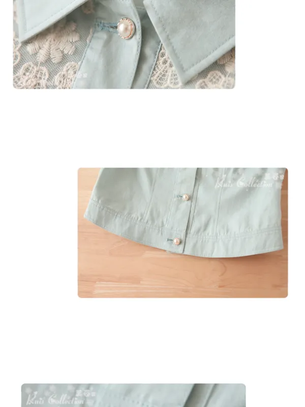 the first spring cropped denim cardigan