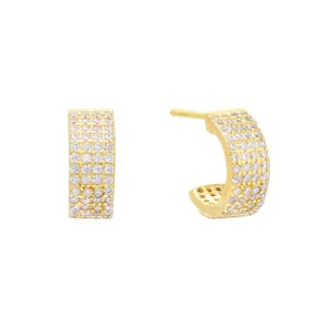 Thick Pavé Hoop Earring
