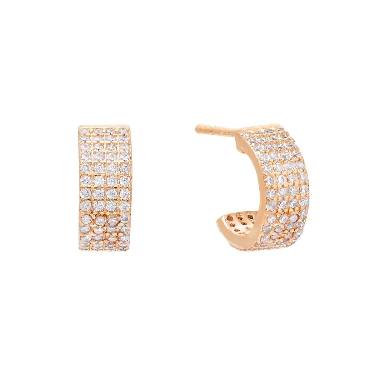 Thick Pavé Hoop Earring