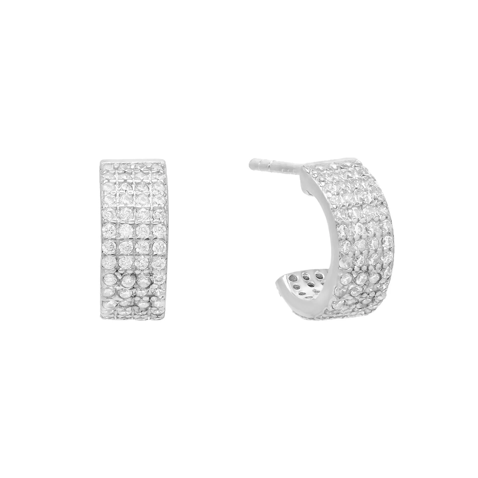 Thick Pavé Hoop Earring