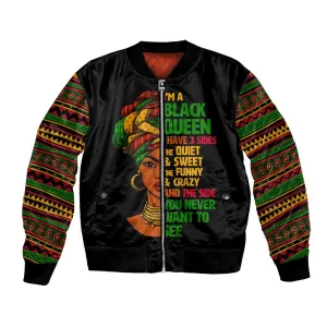 Three Sides Of Me Bomber Jacket African Women Black Queen DT02