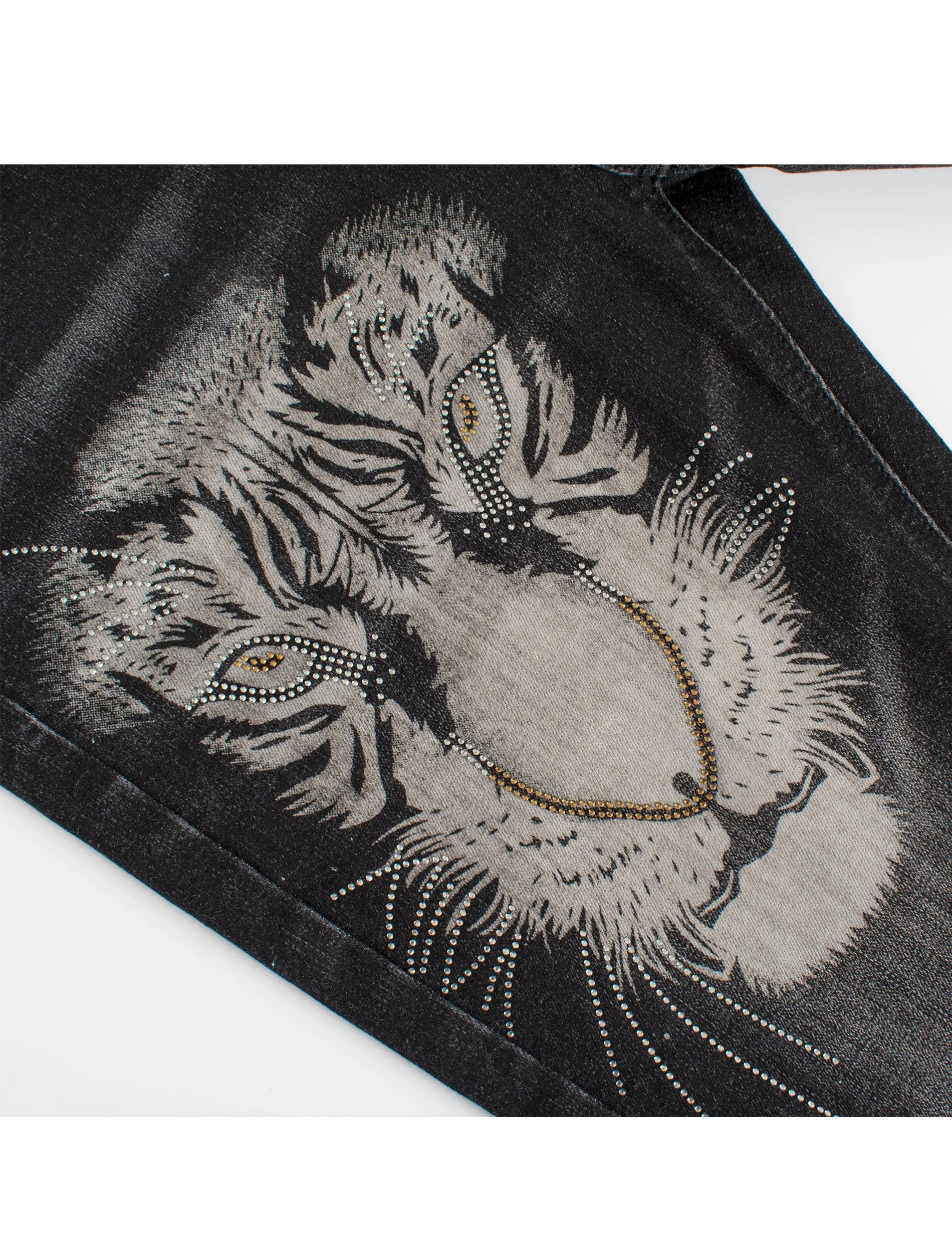Tigger Motif on Skinny black denim