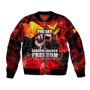 Tigrayans Independence Bomber Jacket I Stand with Tigray - Fist of Freedom DT02
