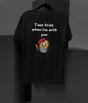 Time Fries - Terry Oversized T-Shirt - Dark
