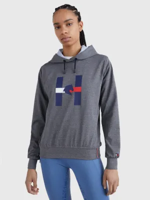 Tommy Hilfiger Graphic sport Hoody in Grey melange