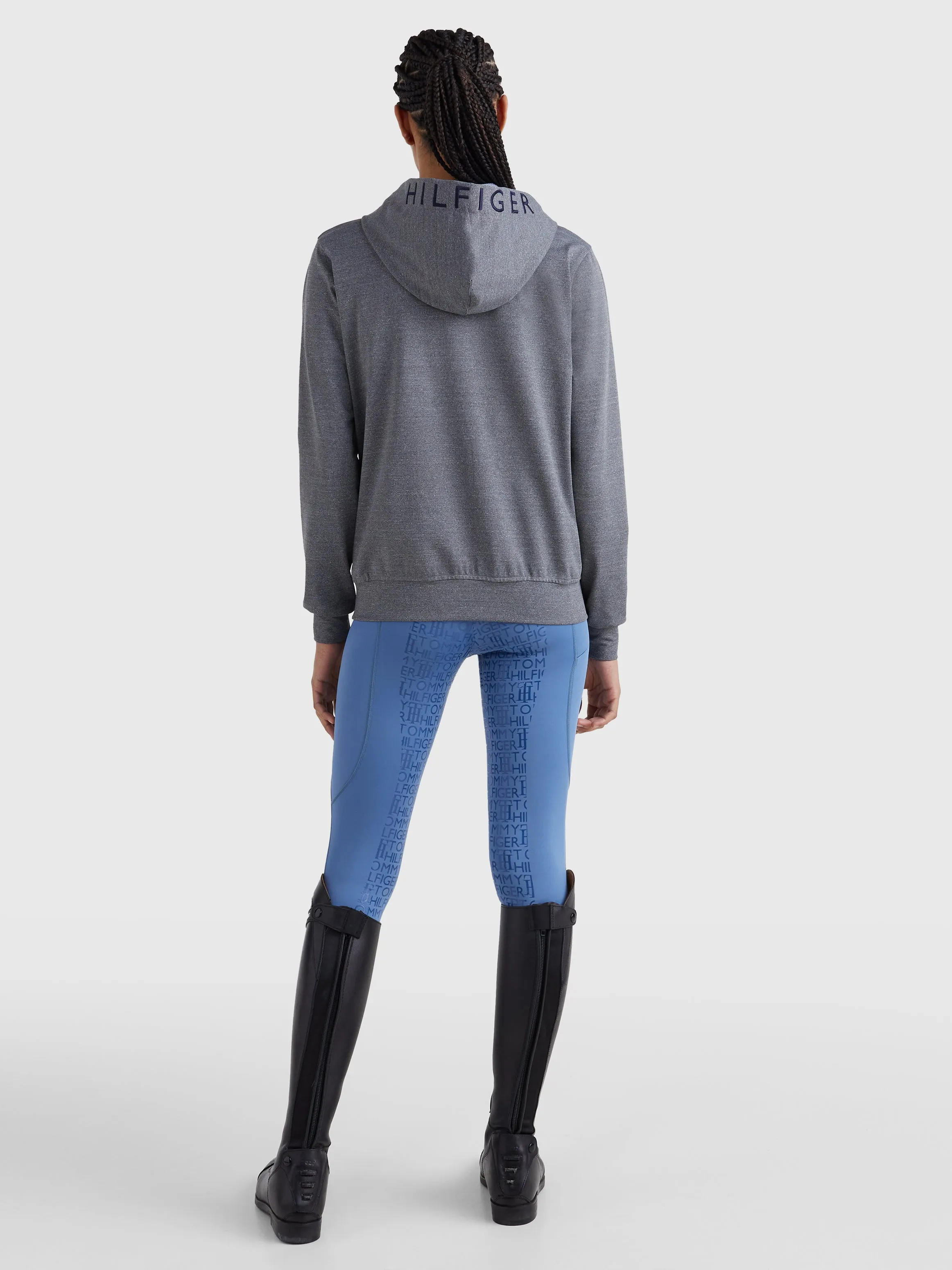 Tommy Hilfiger Graphic sport Hoody in Grey melange