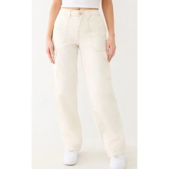 True Religion Military Cargo Jean Pants  32X30 Urban Hip Hop Retro Skate‎ Street