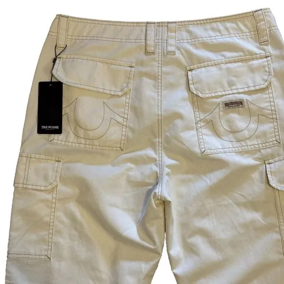 True Religion Military Cargo Jean Pants  32X30 Urban Hip Hop Retro Skate‎ Street