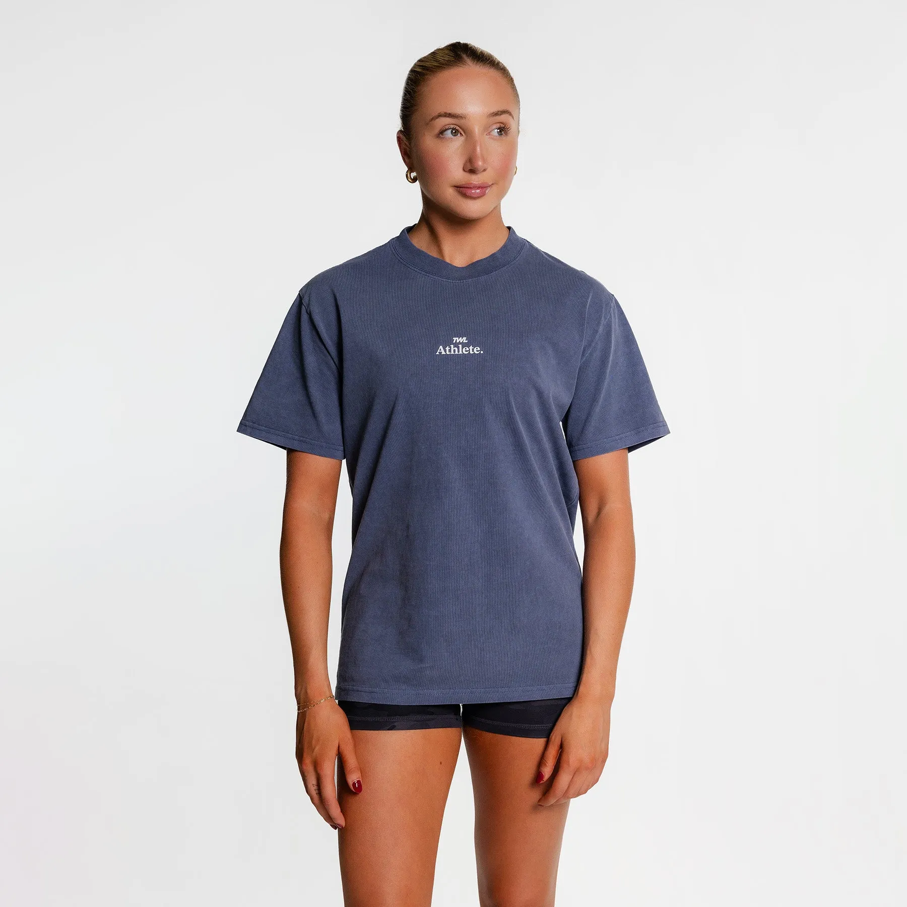 TWL - LIFESTYLE OVERSIZED T-SHIRT - Y2K - ATHLETE - FADED INDIGO