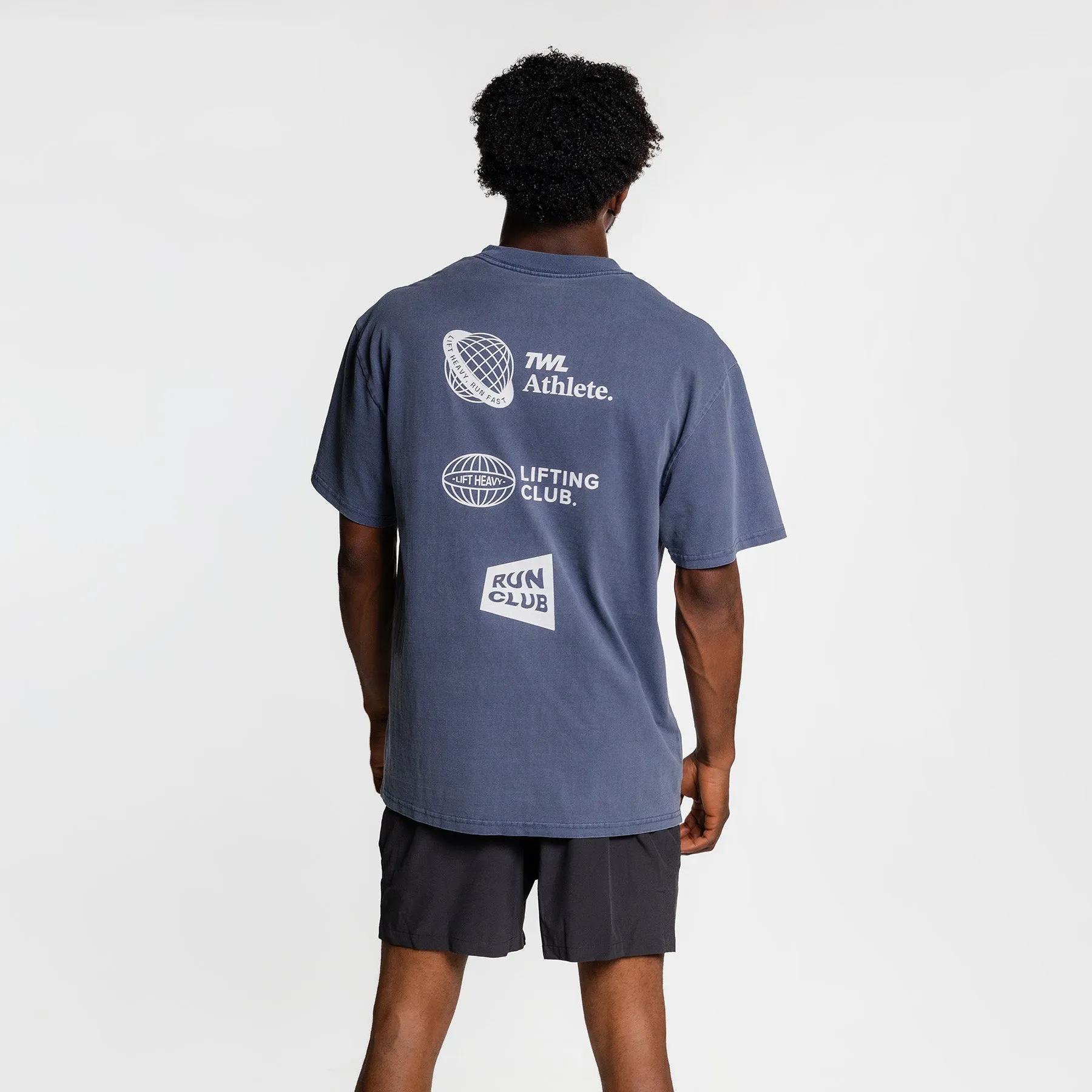 TWL - LIFESTYLE OVERSIZED T-SHIRT - Y2K - ATHLETE - FADED INDIGO