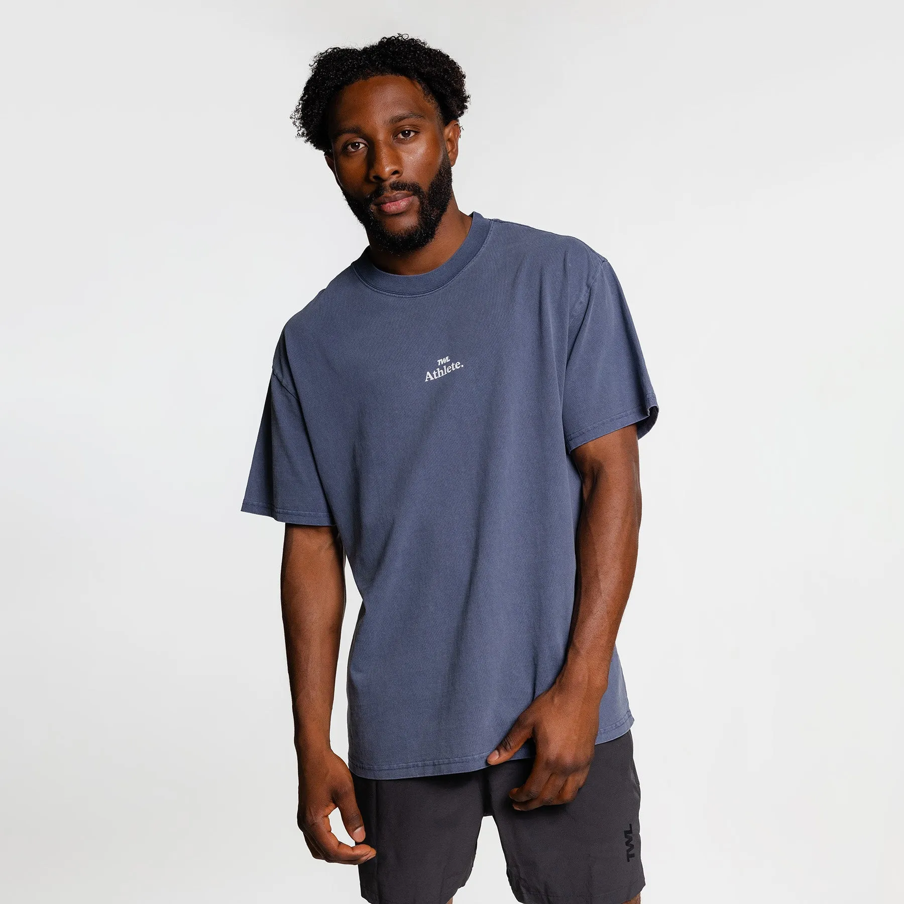 TWL - LIFESTYLE OVERSIZED T-SHIRT - Y2K - ATHLETE - FADED INDIGO