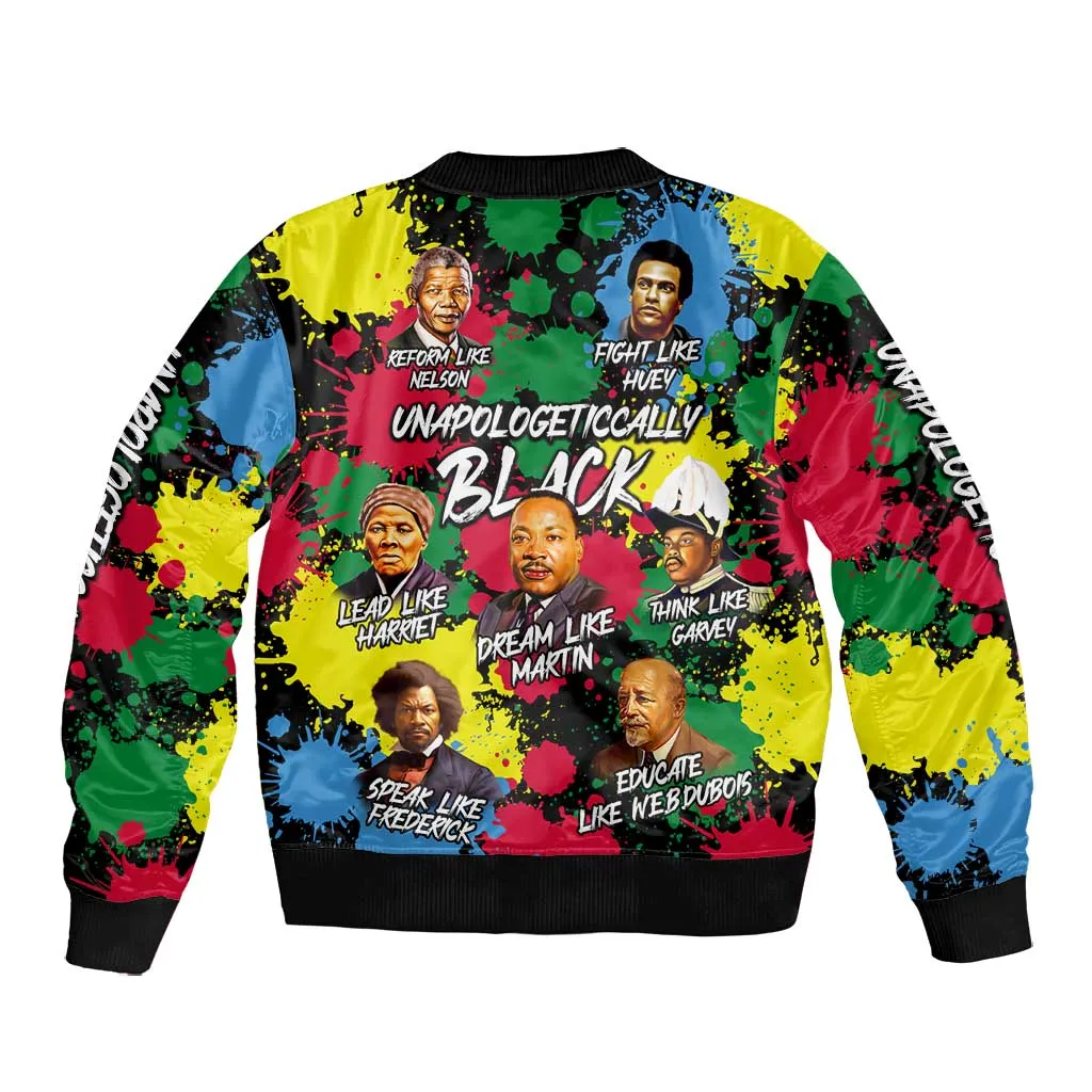 Unapologetically Black Bomber Jacket Civil Rights Leaders DT02