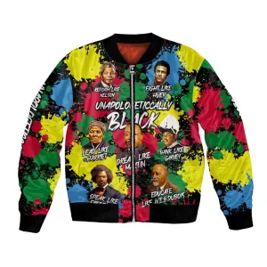 Unapologetically Black Bomber Jacket Civil Rights Leaders DT02