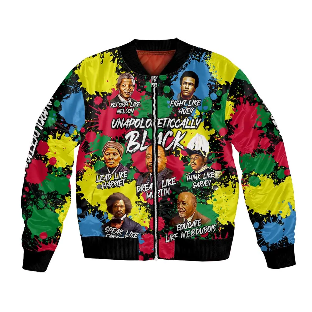 Unapologetically Black Bomber Jacket Civil Rights Leaders DT02