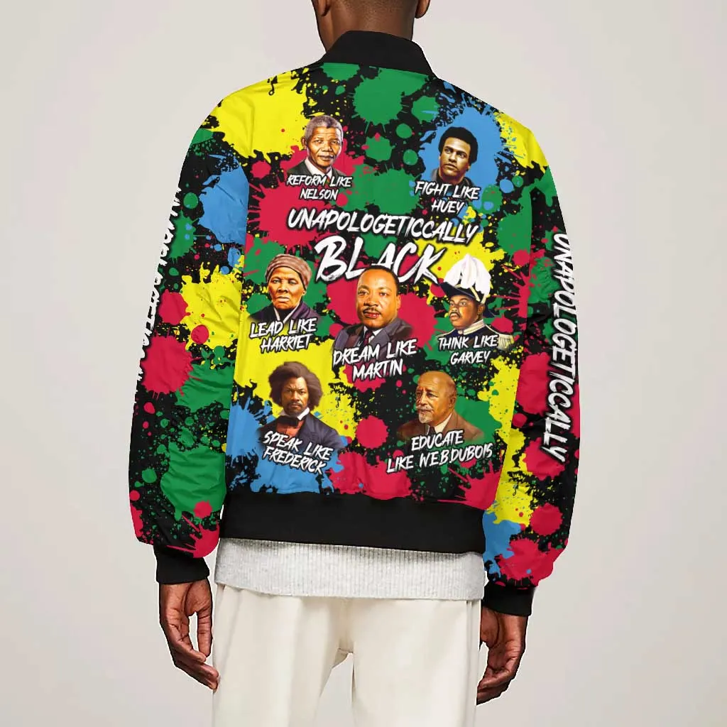Unapologetically Black Bomber Jacket Civil Rights Leaders DT02