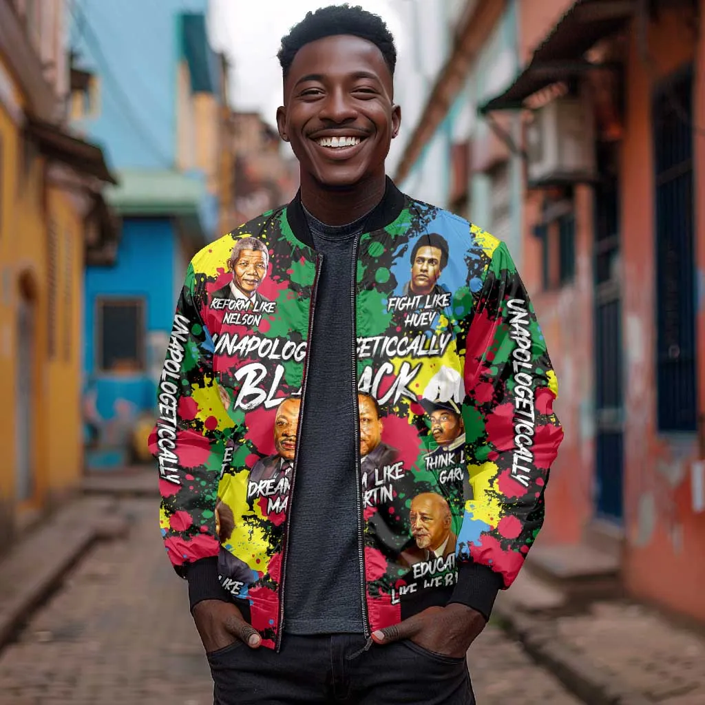 Unapologetically Black Bomber Jacket Civil Rights Leaders DT02