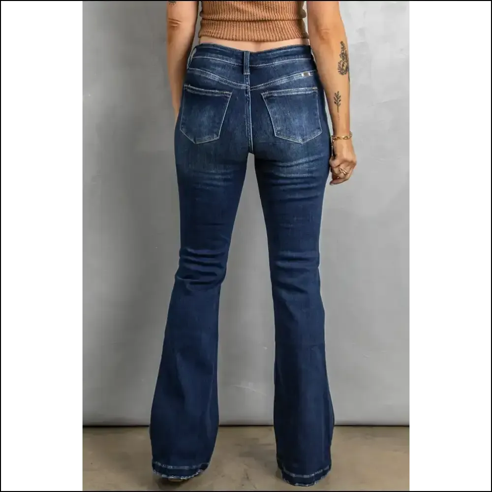 Unlock your Inner Sass: Needful Things Button Fly Distressed Bootcuts! 😏👖