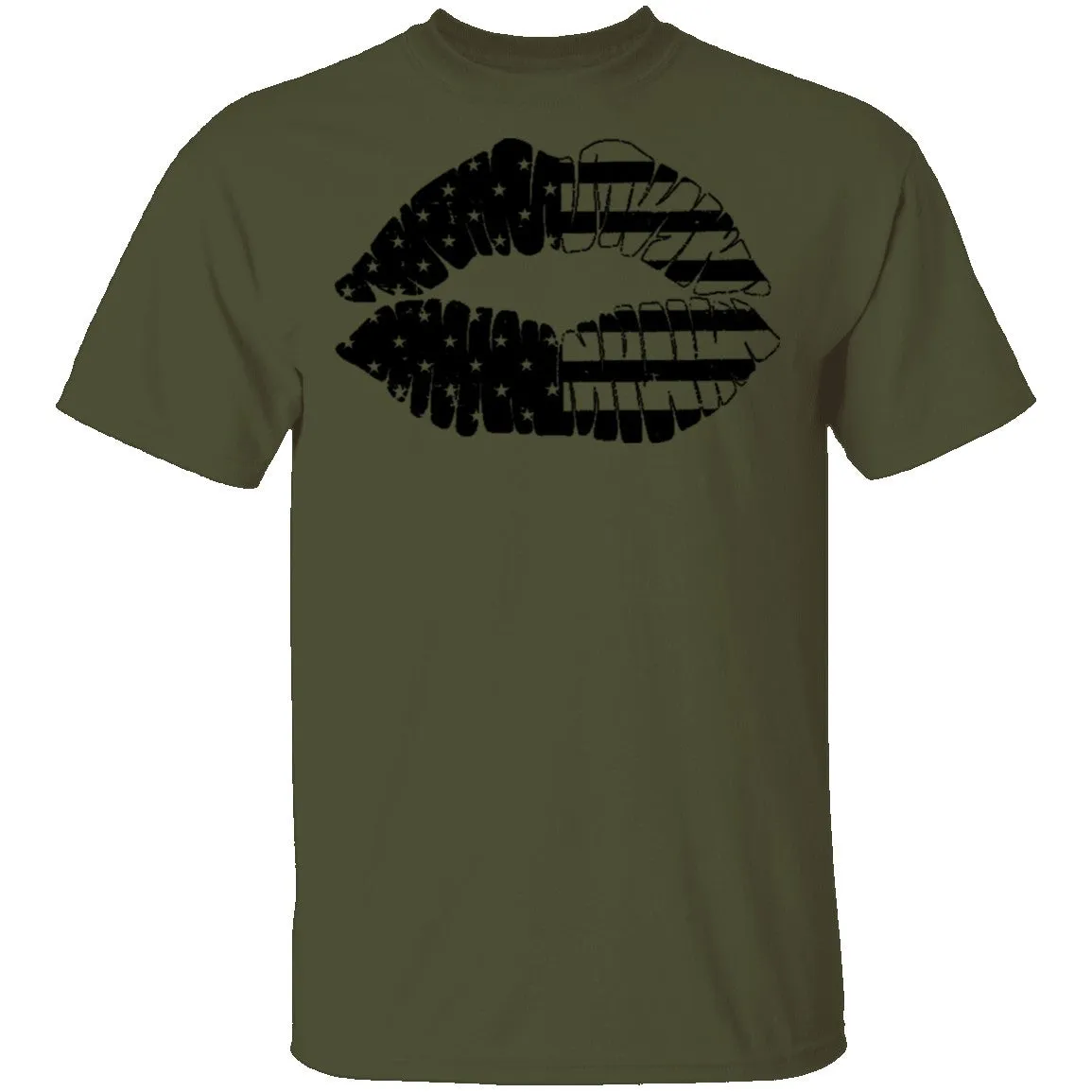 Us Flag Lips T-Shirt