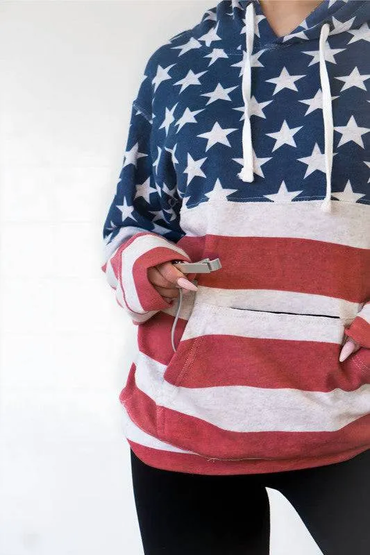 USA Flag Tailgate Hoodie