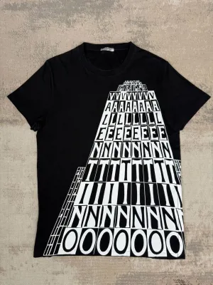 Valentino Graphic Tower Logo T-Shirt - Black