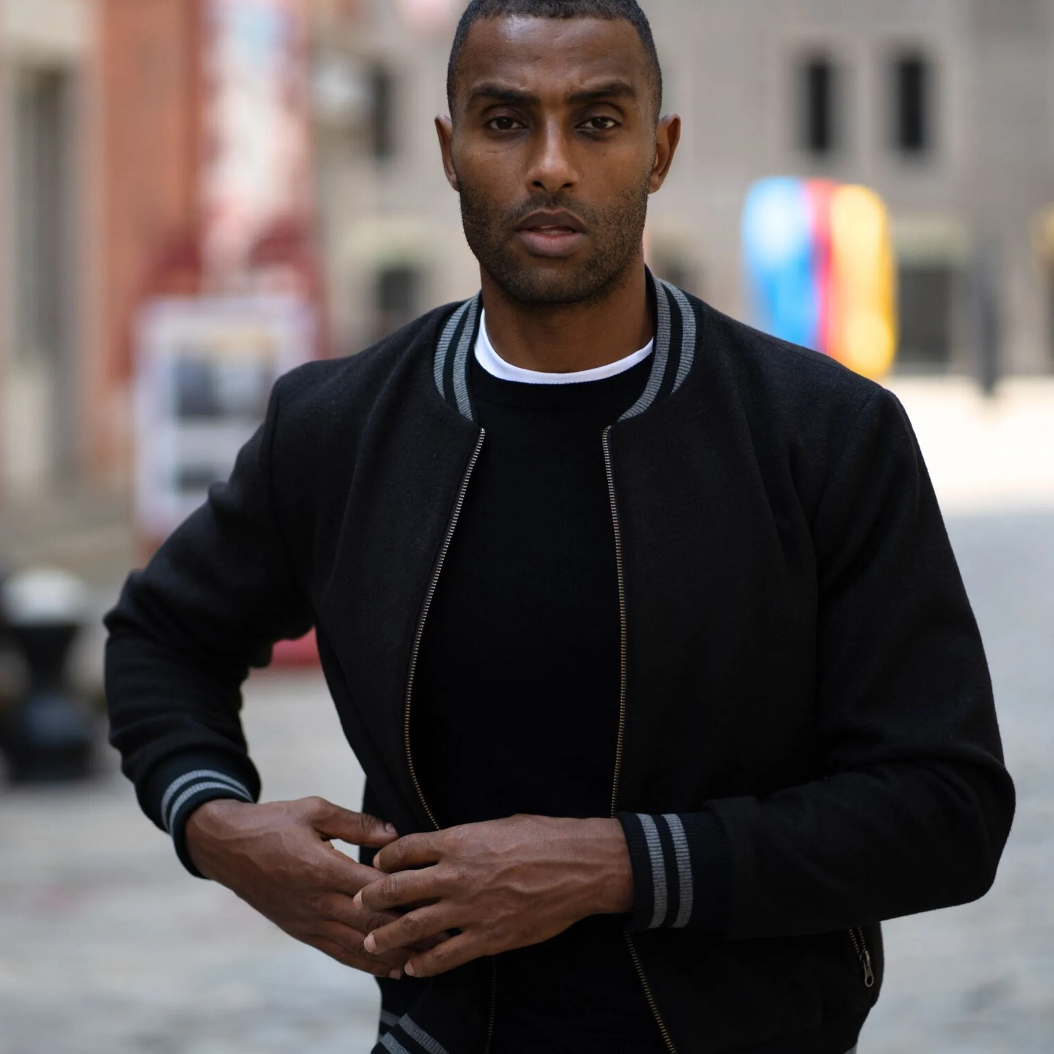 Varsity Wool Bomber Jacket