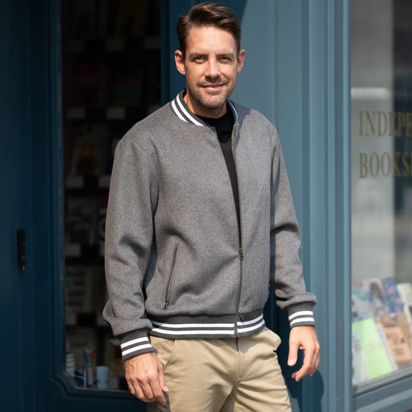 Varsity Wool Bomber Jacket