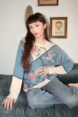 Vintage 90s Chunky Abstract Floral Knit (M/L)