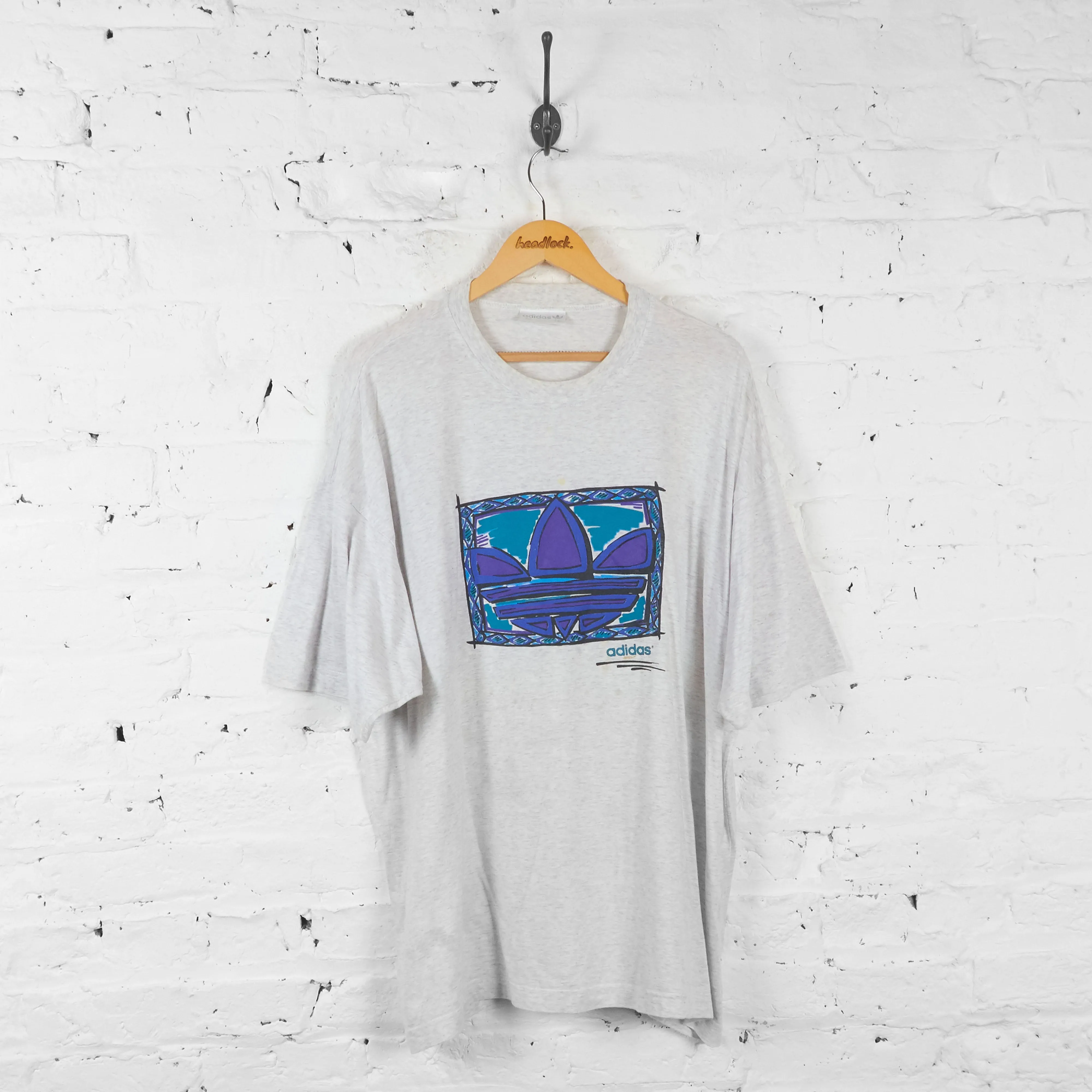 Vintage Adidas T-shirt - Grey - XL